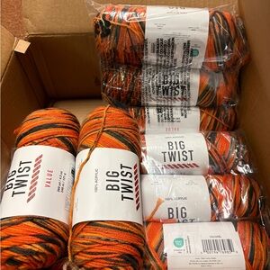 Big Twist Orange and Black Yarn